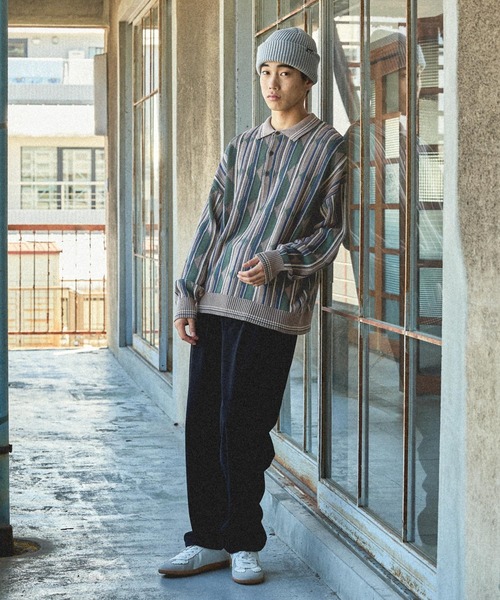 「niko and...」 コーデュロイパンツ MEDIUM ブラック メンズ_画像7