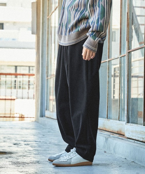 「niko and...」 コーデュロイパンツ MEDIUM ブラック メンズ_画像9