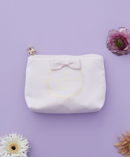 Maison de FLEUR（メゾンドフルール） ポーチ サテンリボンティッシュ