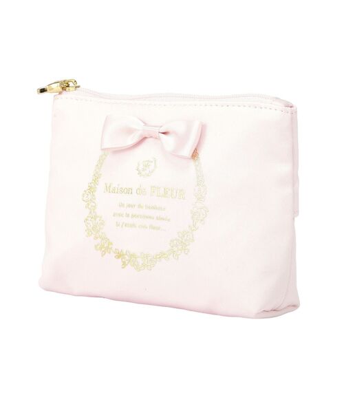 Maison de FLEUR（メゾンドフルール） ポーチ サテンリボンティッシュ