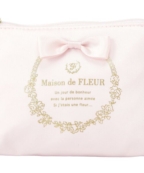 Maison de FLEUR（メゾンドフルール） ポーチ サテンリボンティッシュ