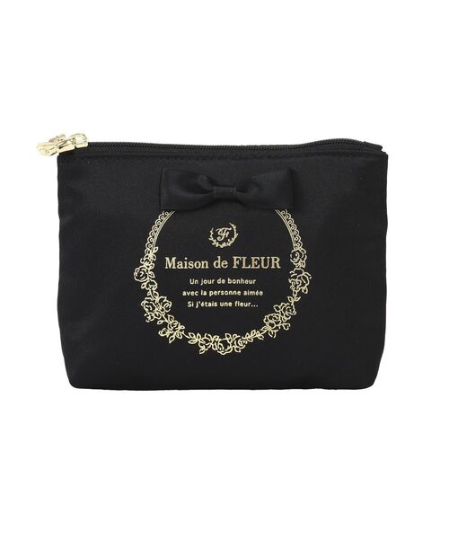 Maison de FLEUR（メゾンドフルール） ポーチ サテンリボンティッシュ