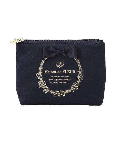 Maison de FLEUR（メゾンドフルール） ポーチ サテンリボンティッシュ