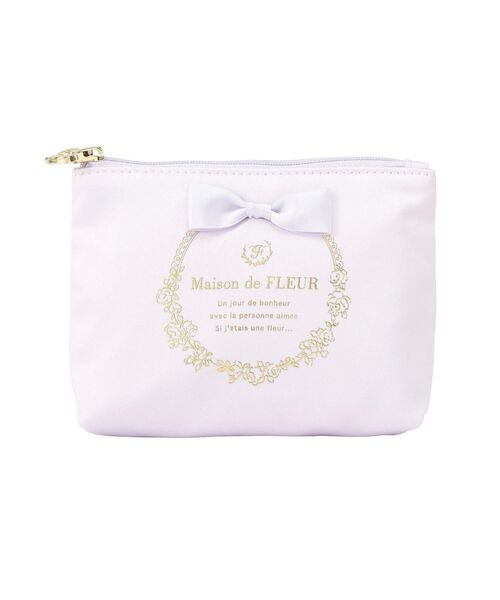 Maison de FLEUR（メゾンドフルール） ポーチ サテンリボンティッシュ