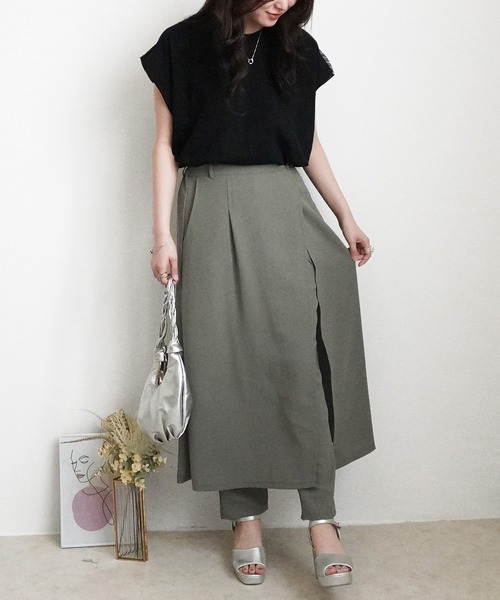 Emma（エマ） パンツ スカートレイヤードパンツ レディース : ZOZOTOWN