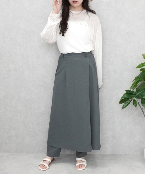 ムータマリン　スカートパンツ Emma（エマ） パンツ スカートレイヤードパンツ レディース : ZOZOTOWN