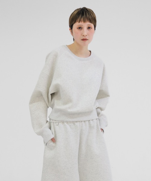 トレーナー/スウェット MM code cropped sweat tops lit トレーナー スウェット Cropped Sweat Pullover レディース