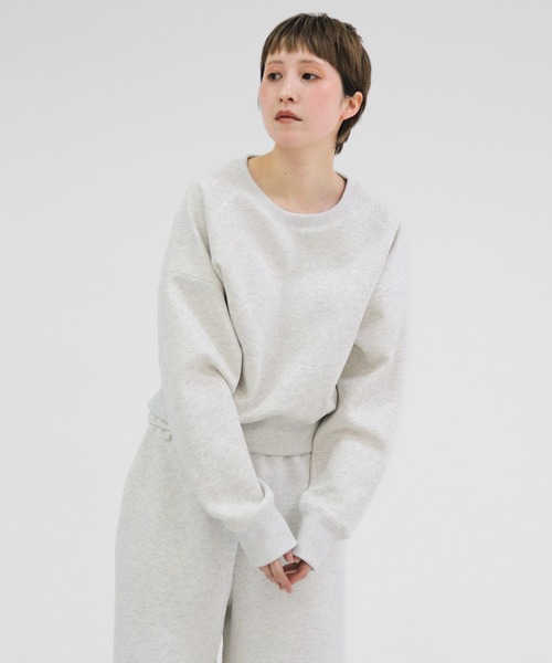 トレーナー+スウェット 12 Cropped sweatshirt lit トレーナー スウェット Cropped Sweat Pullover レディース