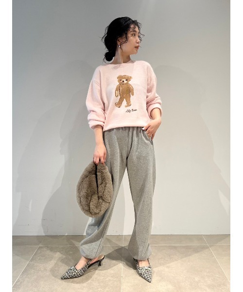 「LILY BROWN」 長袖ニット FREE ネイビー レディース_画像9