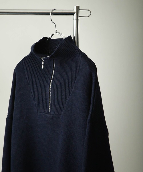「Nilway」 長袖ニット LARGE グレー メンズ_画像4