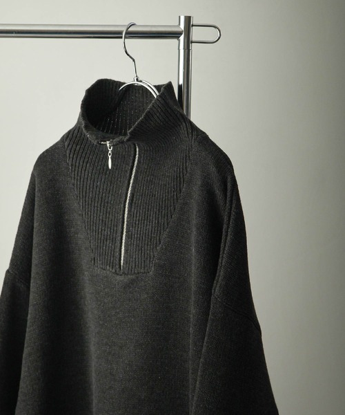 「Nilway」 長袖ニット LARGE グレー メンズ_画像7