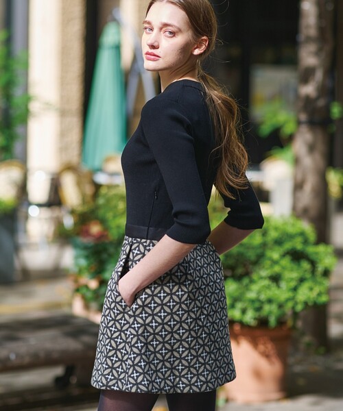 「DRESSTERIOR」 ドッキングワンピース 36 ブラック レディース_画像5