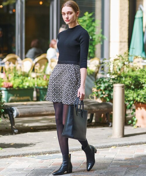 「DRESSTERIOR」 ドッキングワンピース 36 ブラック レディース_画像8