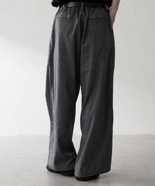 RUUBON ワイドパンツ スラックス 「RUUBON」3tuck straight wide pants
