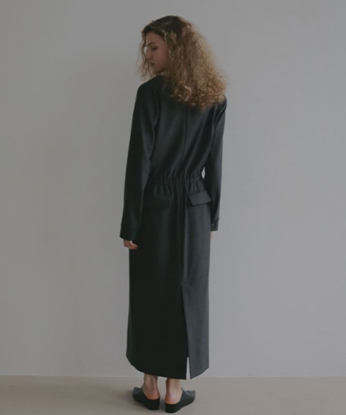 「ETRE TOKYO」 長袖ワンピース M ブラック レディースの画像