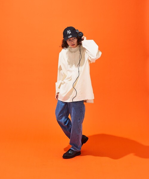 「HINSON」 長袖シャツ MEDIUM アイボリー メンズ_画像3