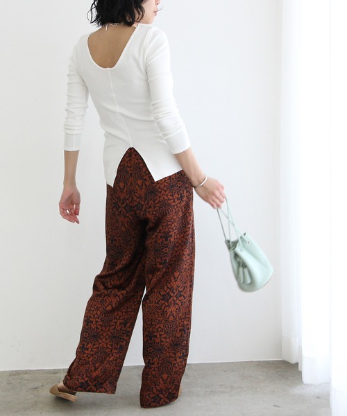「MADEMOISELLE ROPE'」 長袖カットソー 38 グレー レディース_画像4