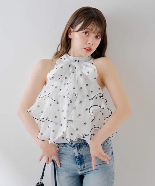 ブラウス シャツ アメスリティアードブラウス レディースの画像