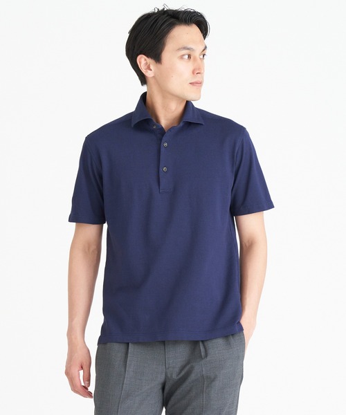 「ESTNATION」 半袖ポロシャツ X-LARGE ネイビー メンズ_画像2