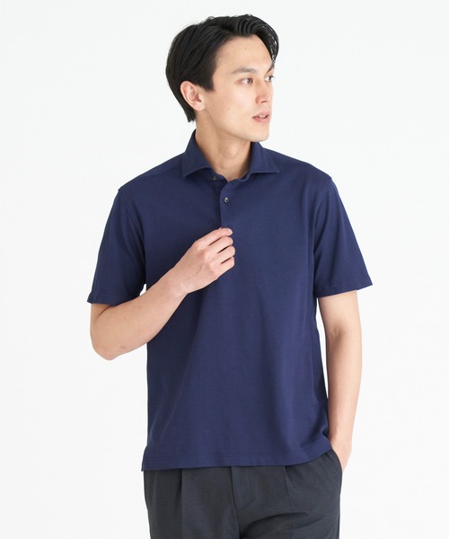 「ESTNATION」 半袖ポロシャツ X-LARGE ネイビー メンズ_画像6