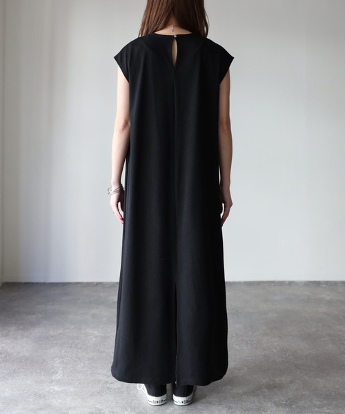 「Riberry」 ノースリーブワンピース MEDIUM チャコールグレー レディース_画像8