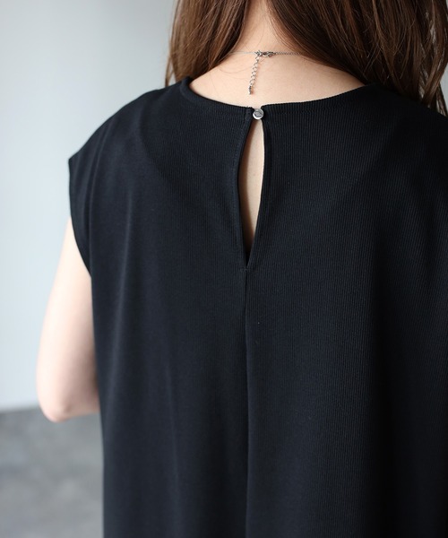 「Riberry」 ノースリーブワンピース MEDIUM チャコールグレー レディース_画像9