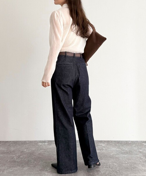「fredy emue」 デニムパンツ 36 ネイビー レディース_画像5