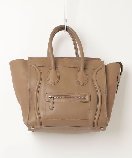 超美品★ セリーヌ ラゲージ マイクロ スリ カーフ ハンドバッグ 正規品 CELINE（セリーヌ） ラゲージ マイクロバッグ - ブラウン レディース
