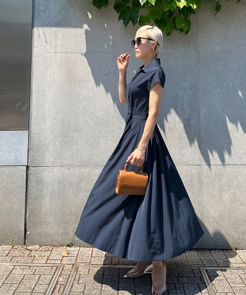 JENNE」 シャツワンピース SMALL オレンジ レディース : ZOZOTOWN