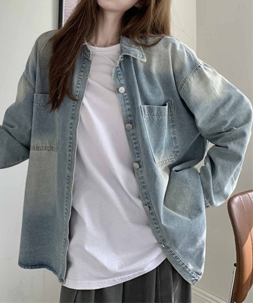 「NANEA」 長袖シャツ SMALL ブルー レディース_画像5