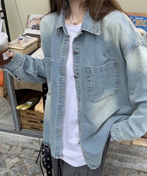 「NANEA」 長袖シャツ SMALL ブルー レディース_画像6
