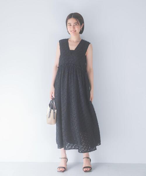 ワンピース カットジャガードVネックワンピース : ZOZOTOWN Yahoo!店