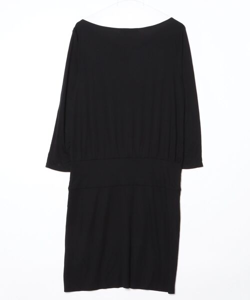 「DKNY DONNA KARAN NEW YORK」 長袖ワンピース M ブラック レディース_画像2