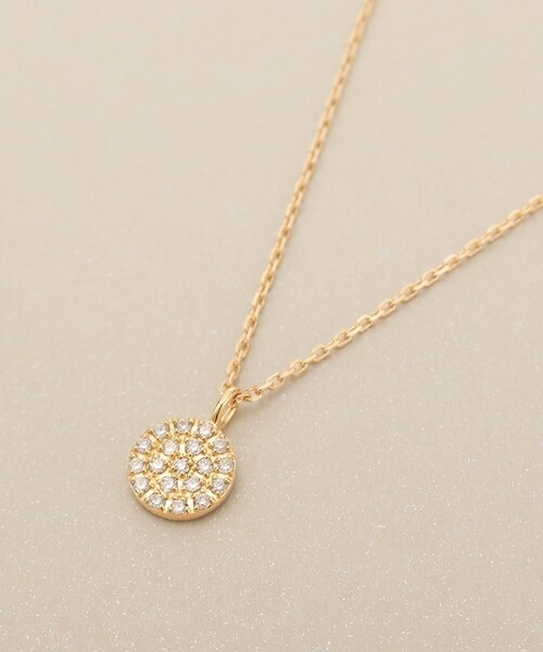 ココシュニック ネックレス K18ダイヤモンド　ラウンドパヴェ　ネックレス（小） COCOSHNIK（ココシュニック） ネックレス K18ダイヤモンド ラウンド