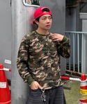 ヘンリーネック tシャツ Camo Therm...の詳細画像2