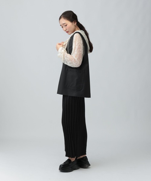 新品　タグなし　レプシム　LEPSIM ゆきは企画　ベスト ジレ ブラック LEPSIM（レプシィム） ベスト ジレ フェイクアソートベスト 1023555