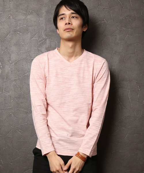 ★ELF SACK★ Vネック ボーダー ショート丈 Ｔシャツ/送料込 ☆ELF SACK☆ Vネック ボーダー ショート丈 Tシャツ/送料込