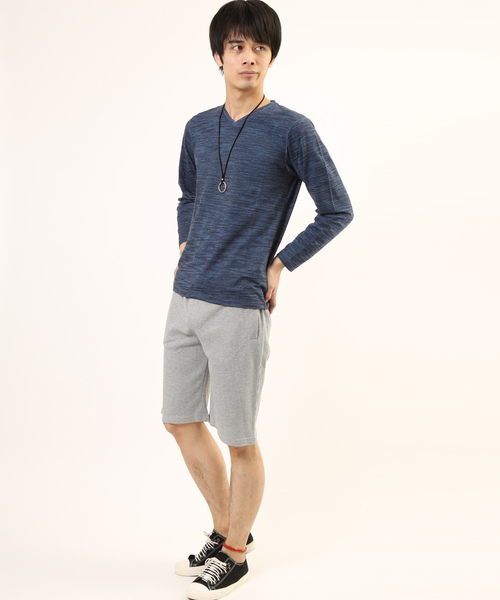 ★ELF SACK★ Vネック ボーダー ショート丈 Ｔシャツ/送料込 ☆ELF SACK☆ Vネック ボーダー ショート丈 Tシャツ/送料込