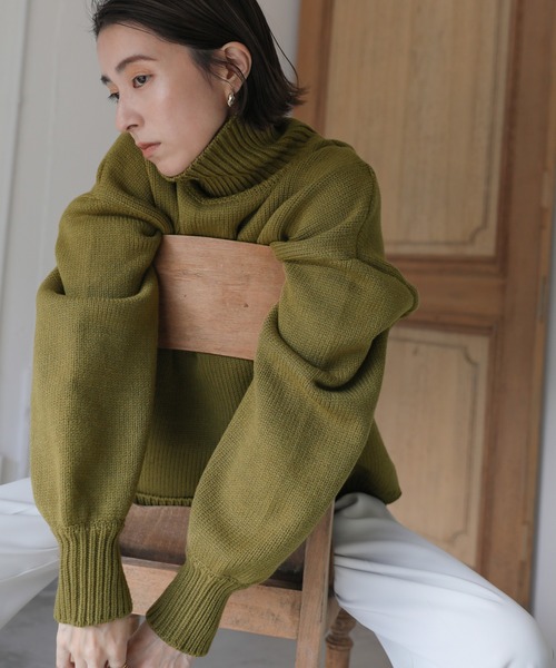 select MOCA（セレクトモカ） ニット ハイネックルーズオーバーニット