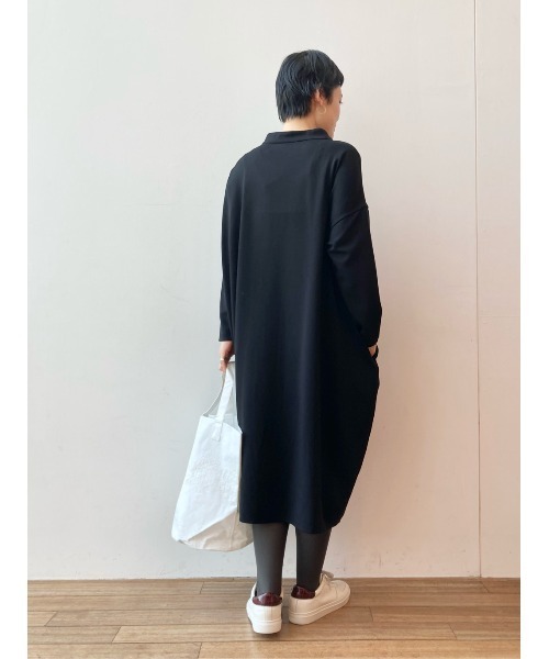 ワンピース スーパーsale セール期間限定 モックネックダンボールワンピース