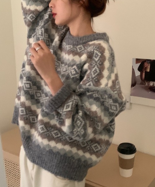 ニット セーター ノルディックレトロニット レディース : ZOZOTOWN