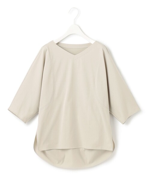 ICB tシャツ 「洗える」 ブラウスライクジャージー ドルマン