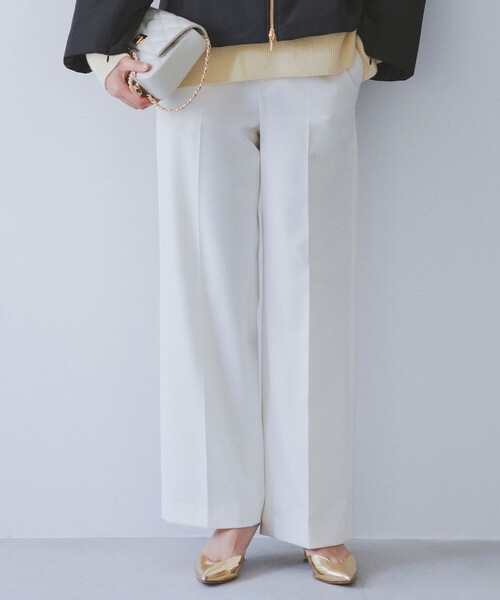 パンツ 「CLASSY.2月号掲載/洗える」TRストレッチギャバ ワイドパンツ レディース