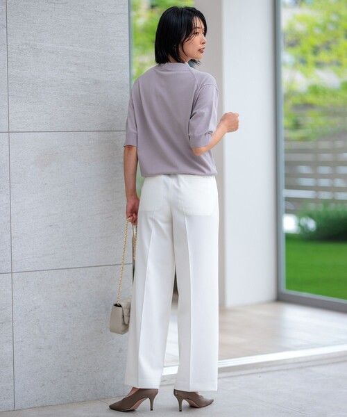 パンツ 「CLASSY.2月号掲載/洗える」TRストレッチギャバ ワイドパンツ レディース_12