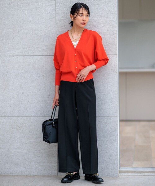 パンツ 「CLASSY.2月号掲載/洗える」TRストレッチギャバ ワイドパンツ レディース_25