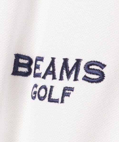 【美品】BEAMS BOY GOLF 総柄 ボタンダウン 鹿の子 シャツ L BEAMS GOLF ポロシャツ 「MEN」BEAMS PURPLE LABEL