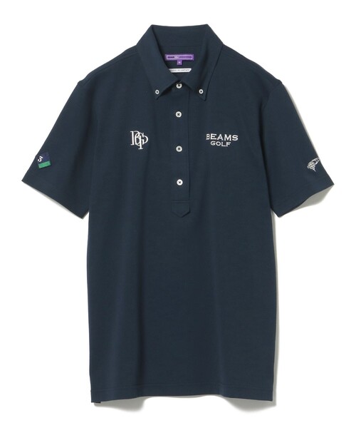 ★美品★BEAMS　GOLF　スフィダンテ ベア鹿のポロシャツ　サイズ　M BEAMS GOLF（ビームス ゴルフ） ポロシャツ 半袖 「MEN」 PURPLE LABEL