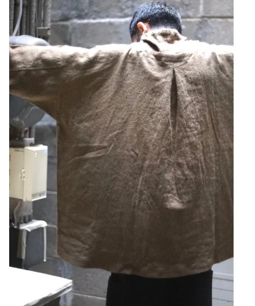 O project シャツ STAND NECK PULLOVER - Boiled Cloth メンズ