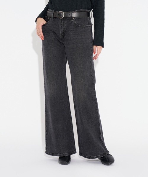 【関税込み】Levi's ブラック Middy アンクル フレアジーンズ Levi's ジーンズ デニム デニムパンツ Levi's/リーバイス MIDDY