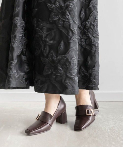 RANDA（ランダ） ローファー ビジューバックルヒールアップシューズ